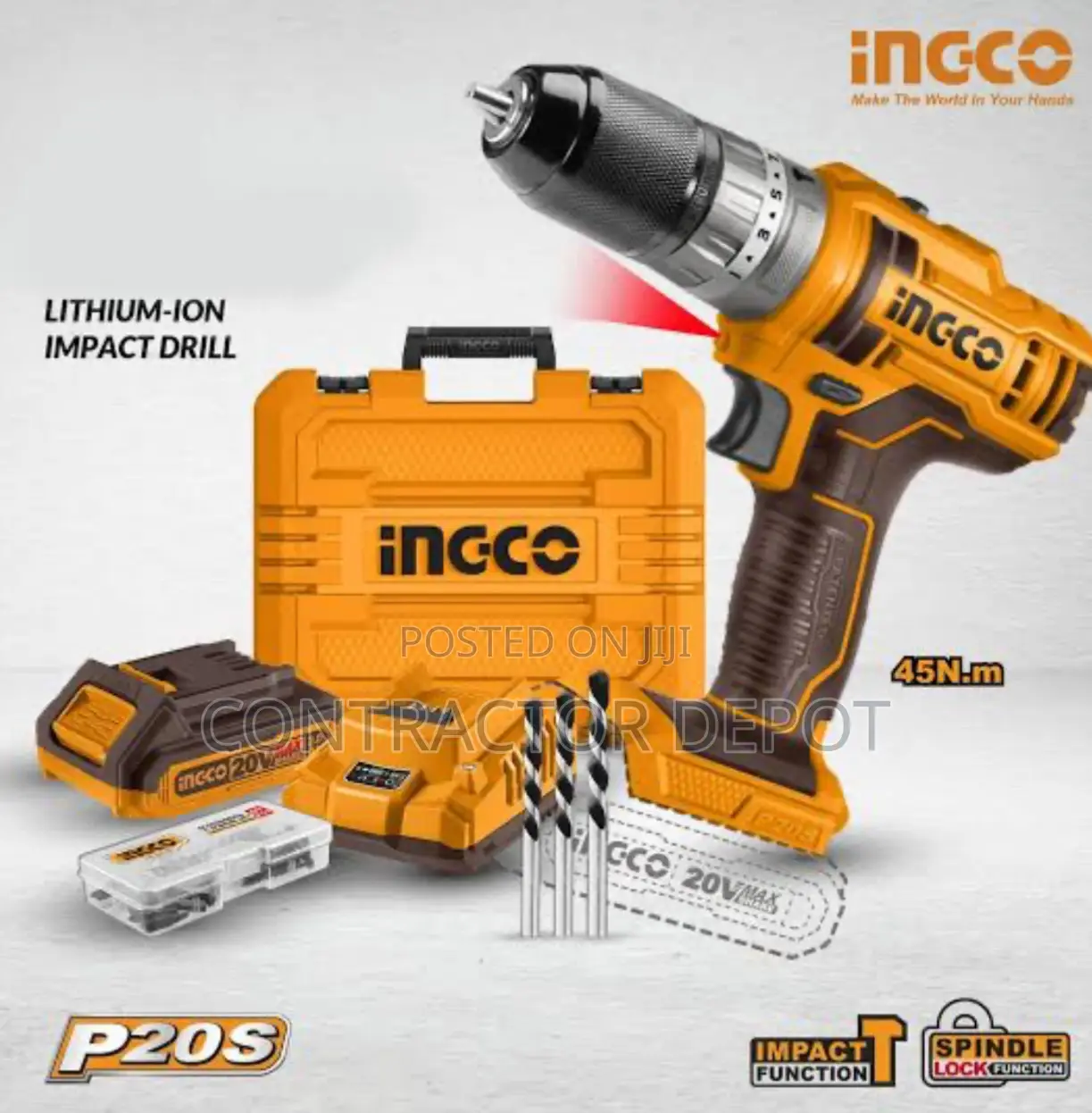 CIDLI201452 INGCO Cordless Impact Drill