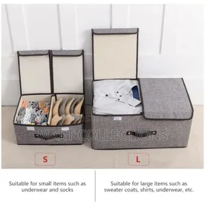 Foldable Storage Box With Lid Dust Proof Clothes Storage Box
