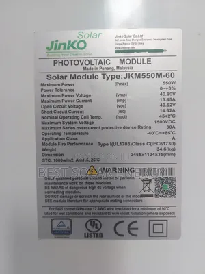 Jinko 550w Solar Panel 120cell Half Cut