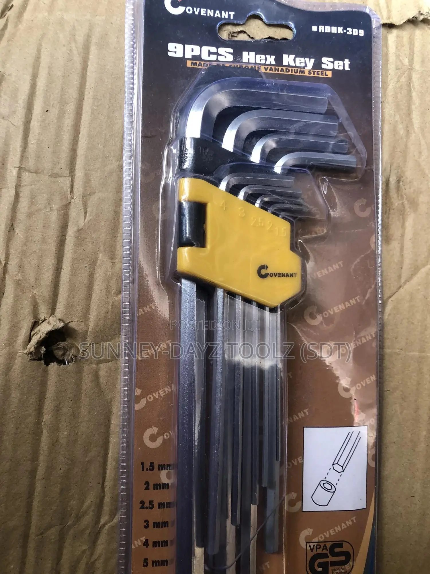 9pcs Hex Key Set