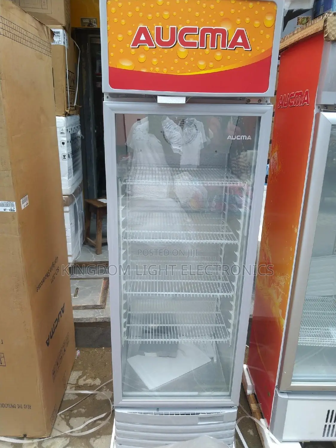 Original Aucma 500liters Single Door Refrigerator Show Case.
