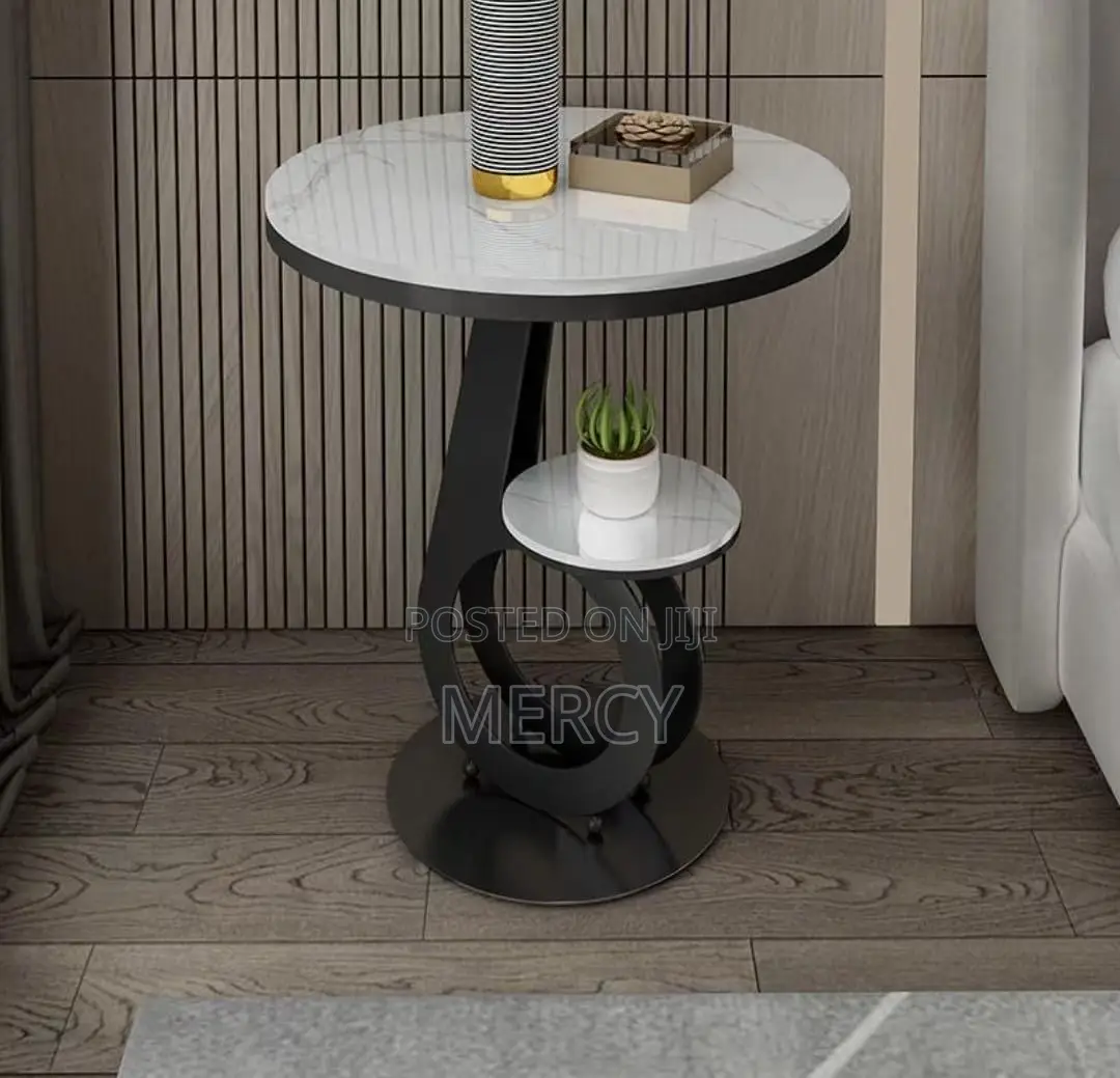Side Stool With Marble Top