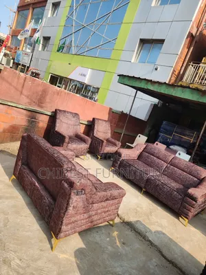 Complete Set of 7 Seaters Upholstery Padded Sofa Chair