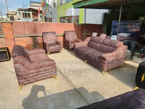Complete Set of 7 Seaters Upholstery Padded Sofa Chair