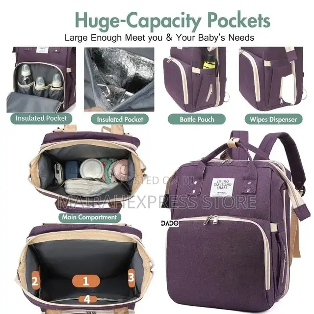 Multipurpose Foldable Baby Bag With Bed