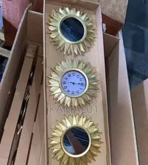 3 in 1 Clock and Mirror Wall 