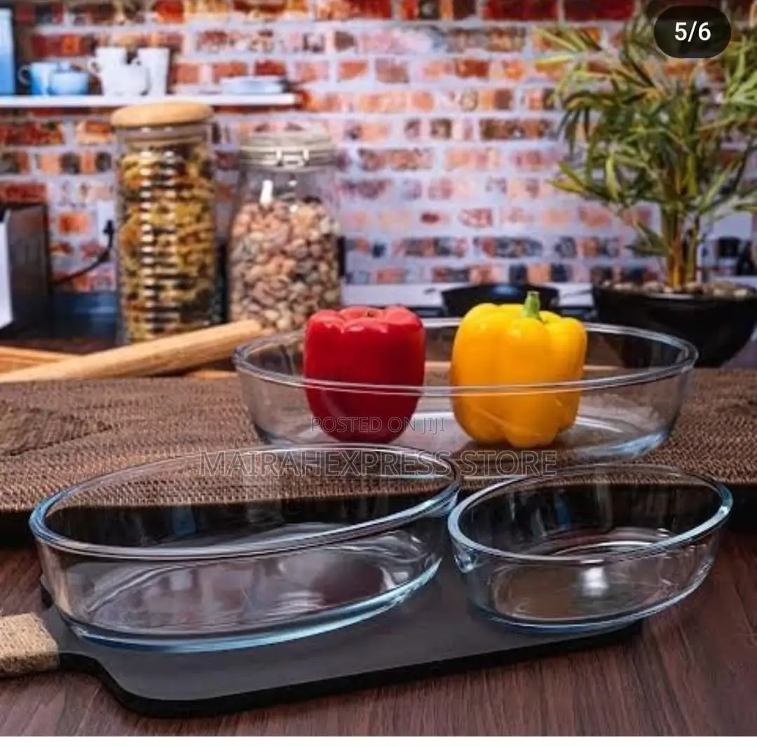 3pcs Oval Baking/Serving Dish Set