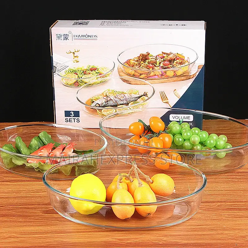 3pcs Oval Baking/Serving Dish Set