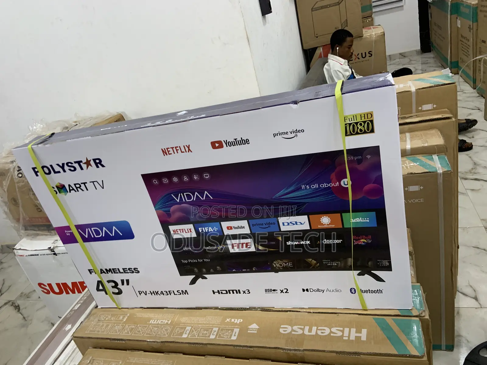 Fast Selling Polystar 43" Frameless Smart Tv