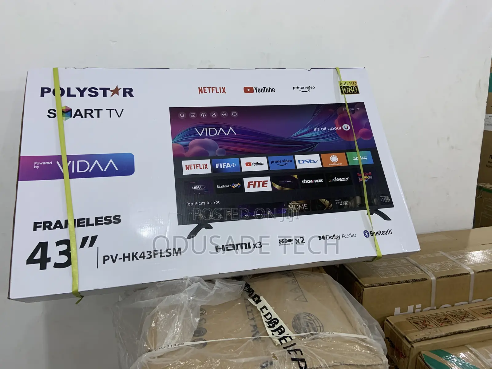 Durable Polystar Frameless 43" Smart Tv