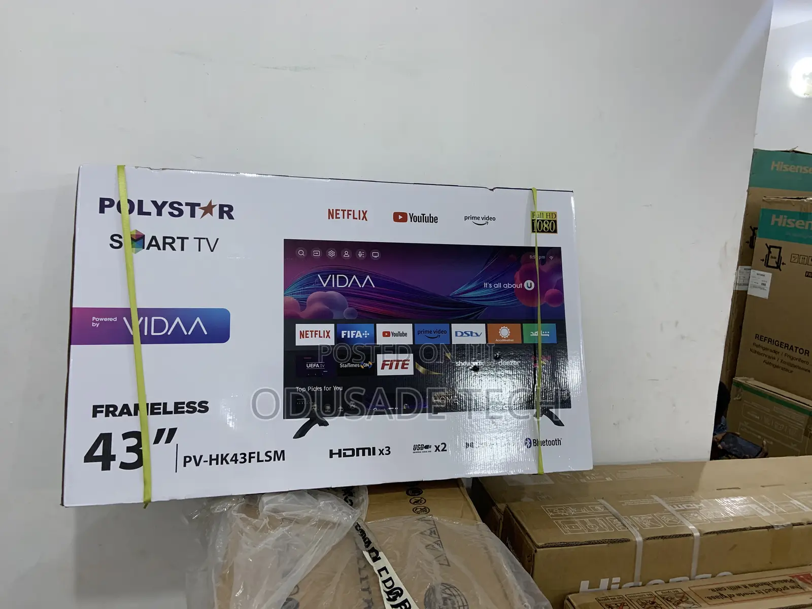 Polystar 43" Frameless Smart Tv Suitable for Your Home