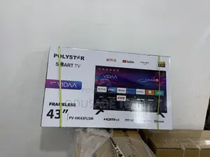 Polystar 43" Frameless Smart Tv Suitable for Your Home