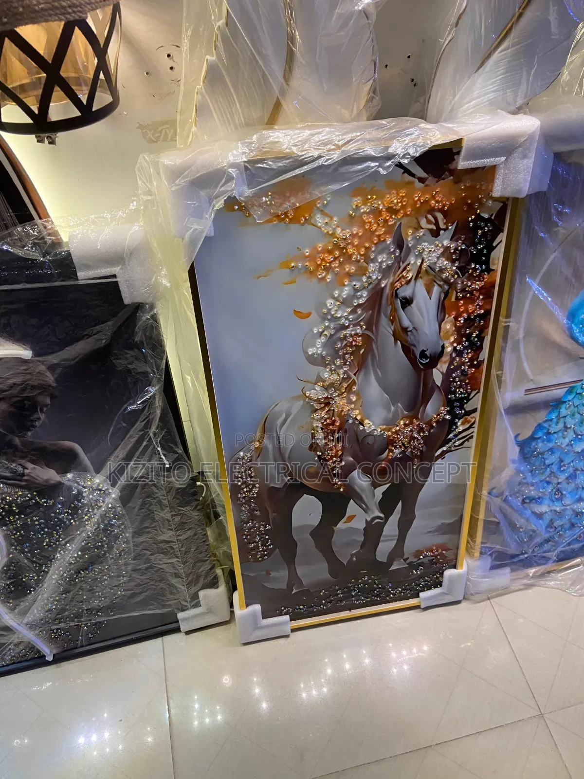 LED Animal Art Wall Frame Decor Light