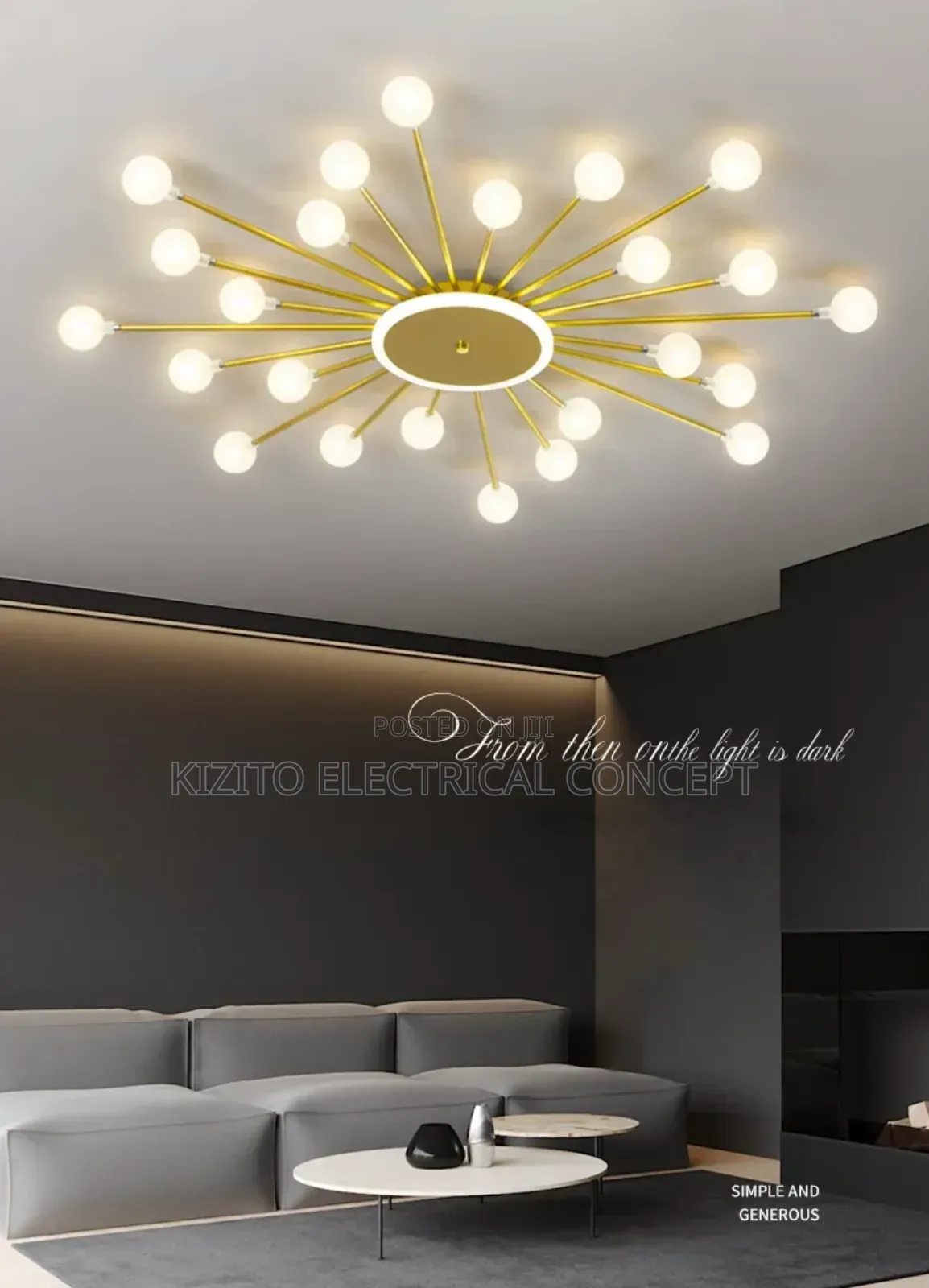 Ceiling LED Bean Ball Light Decor Sconce.