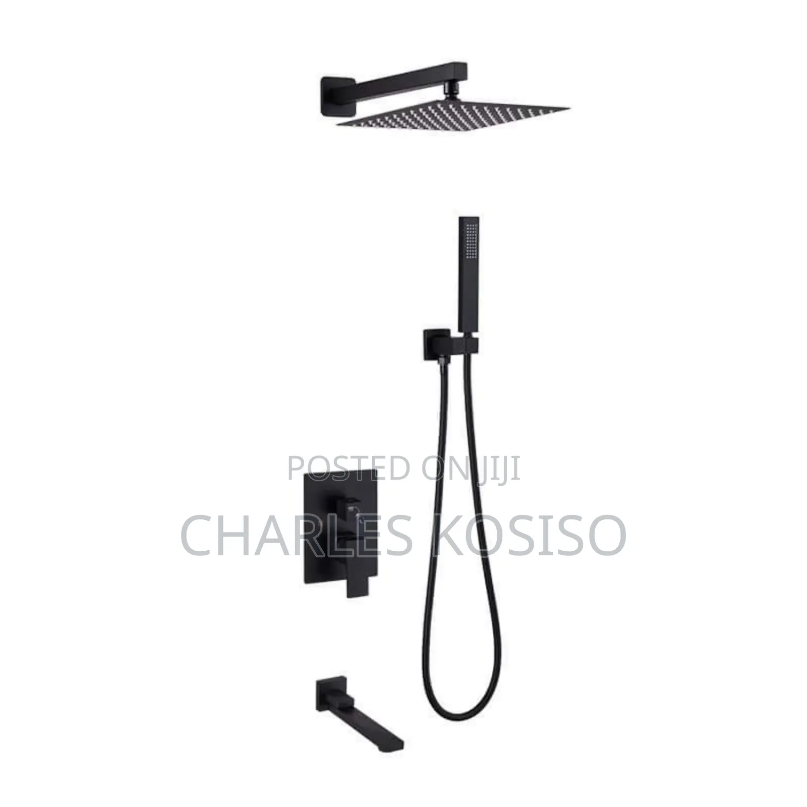 Black Conduit Shower 5ways