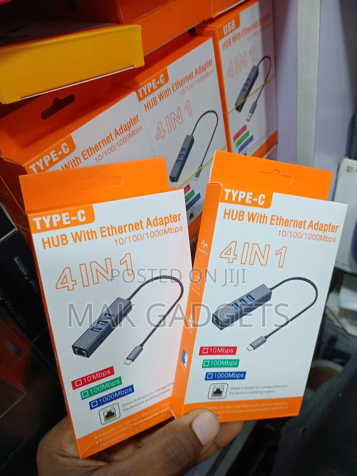 Type-c Usb Hub To Rj45 Ethernet Lan Adapter Usb 3.0 Hub