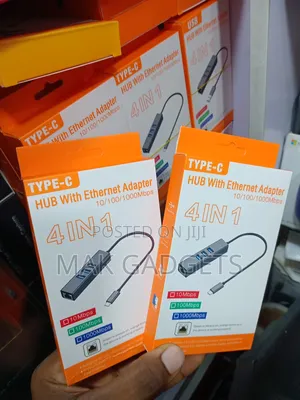 Photo - Type-C USB Hub to RJ45 Ethernet LAN Adapter USB 3.0 Hub