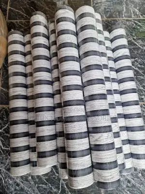 Grey and Black Fluted Wallpaper