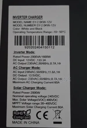 - Ori 2kva 12v Sunfiled Hybrid Inverter