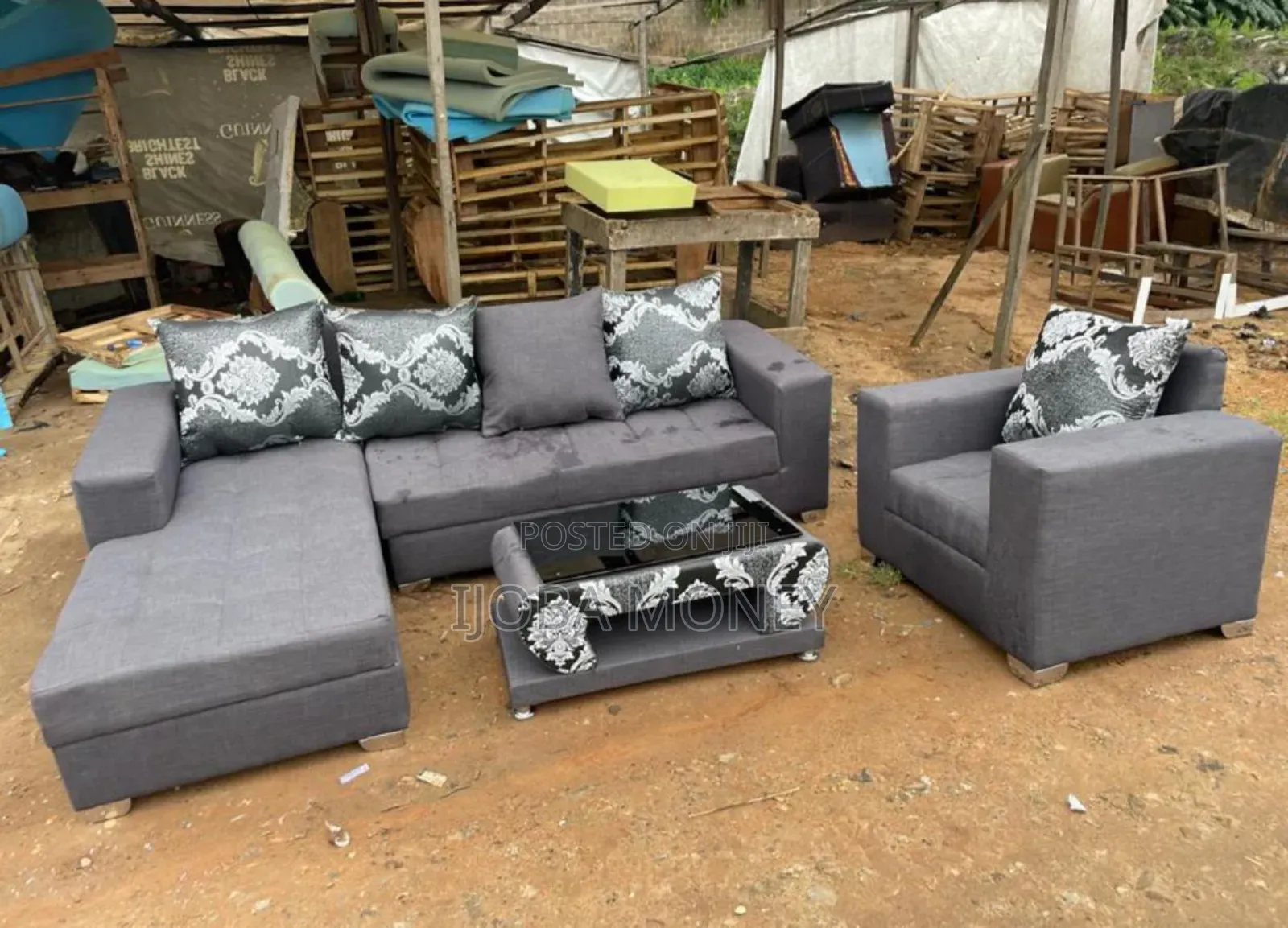 Luxury L Shaped Made With Single and Center Table