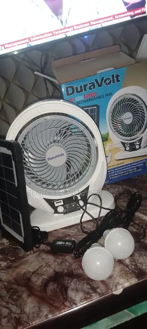 Solar Rechargeable Fan Available