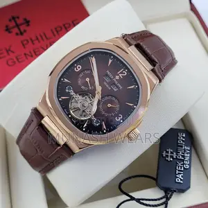 Patek Philippe Leather and Water Resistant Wristwatch