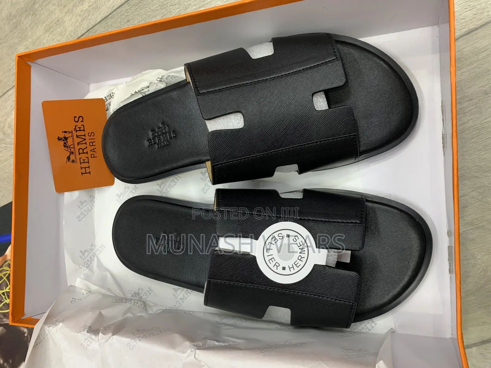 Hermes Leather Slipers