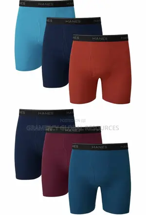 6-in-1 Hanes Men’S Boxer Briefs, Soft Cotton Underwear