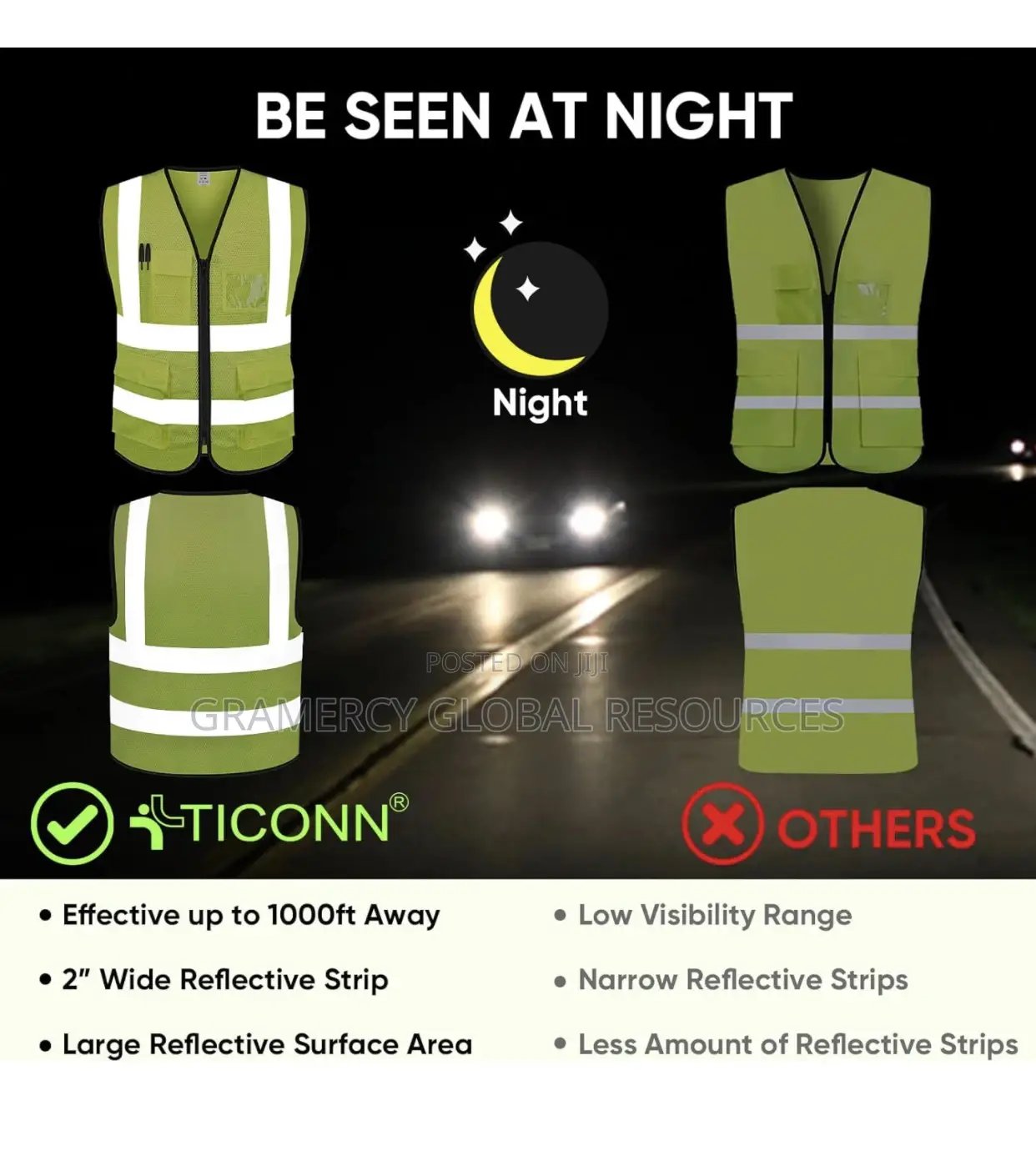 Industrial Safety Reflective Jacket 100% Polyester