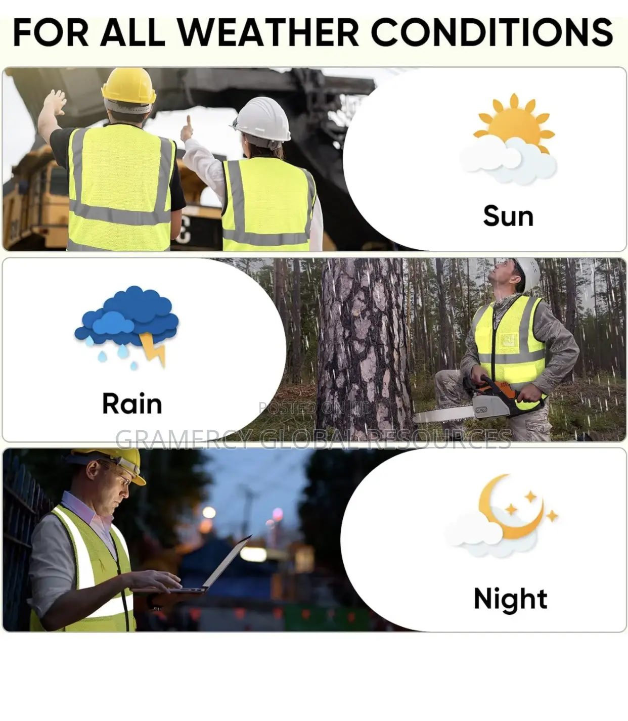 Industrial Safety Reflective Jacket 100% Polyester