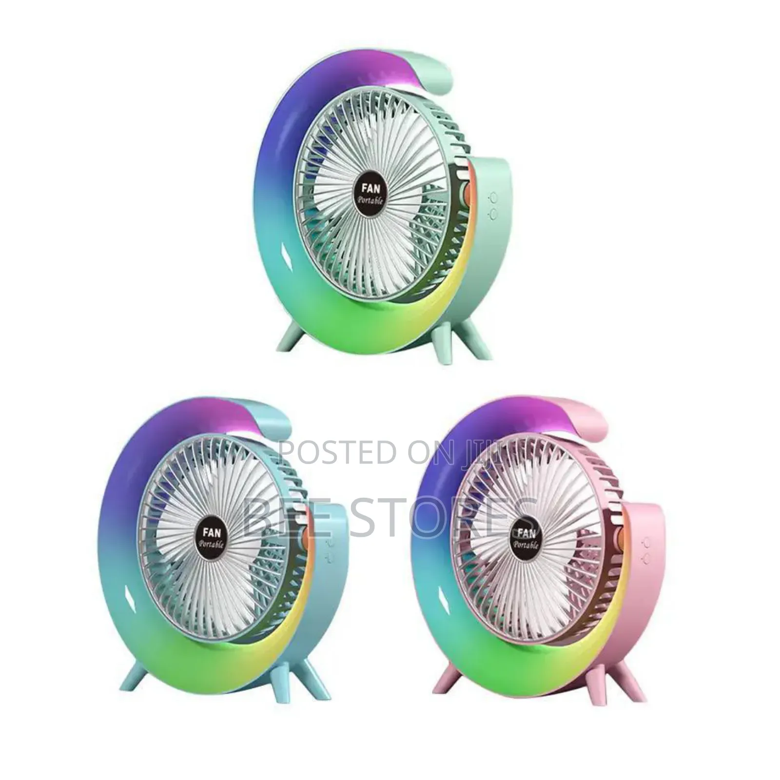 Fan With Multicoloured Led Light