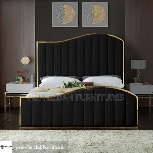 6 X 6 Executive Black Modern Bedframe With Bedside Drawer