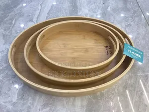 3in1 Oval Shape Bamboo Tray
