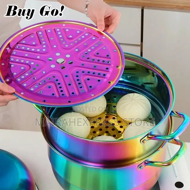 30CM Thickened Three-Layer Stainless Steel Steamer Pot