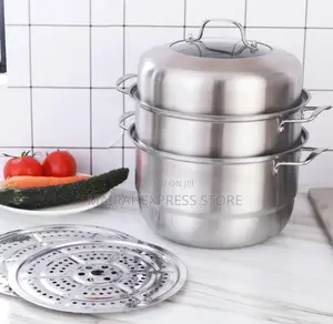 30CM Thickened Three-Layer Stainless Steel Steamer Pot