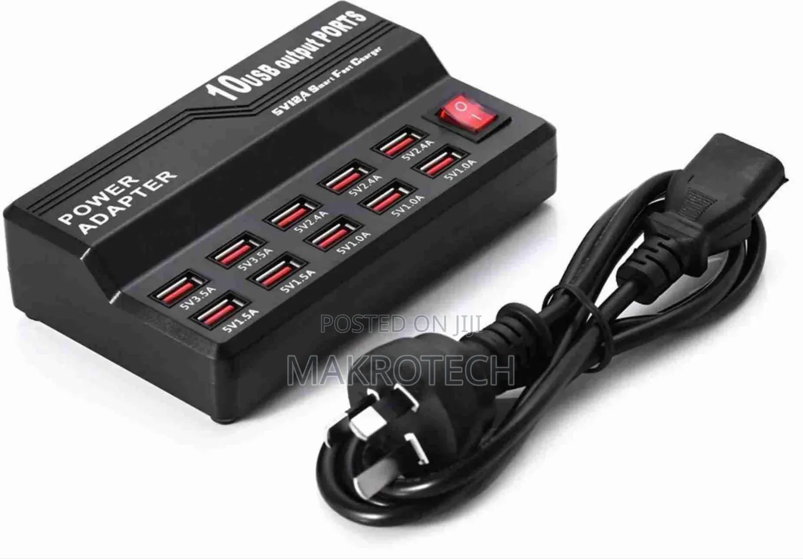 10 Ports USB Fast Charge Hub 5V Power Surge Protection