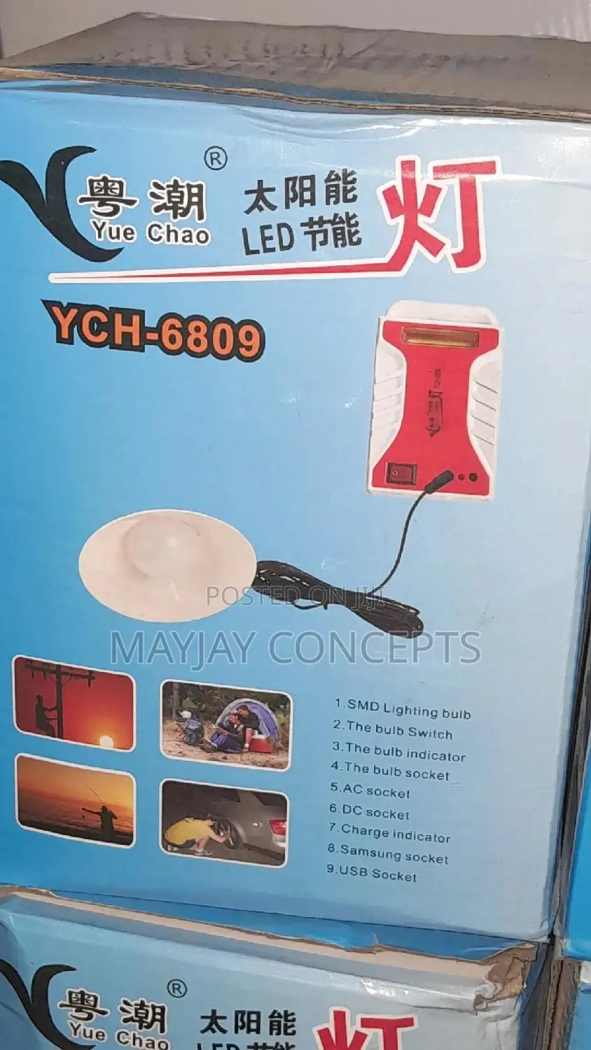 2-Bulbs Solar Light With Usb Port(5-7 Hours Lighting)