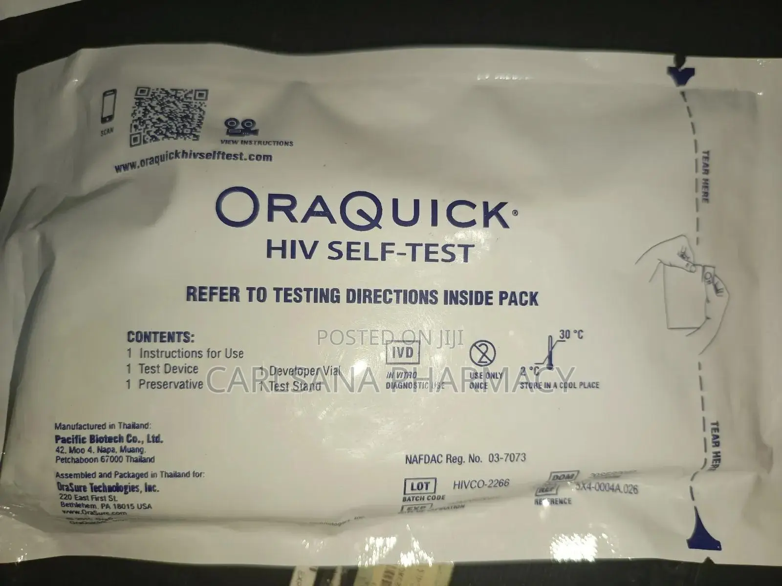 Oraquick Hiv Test Kit(Saliva)