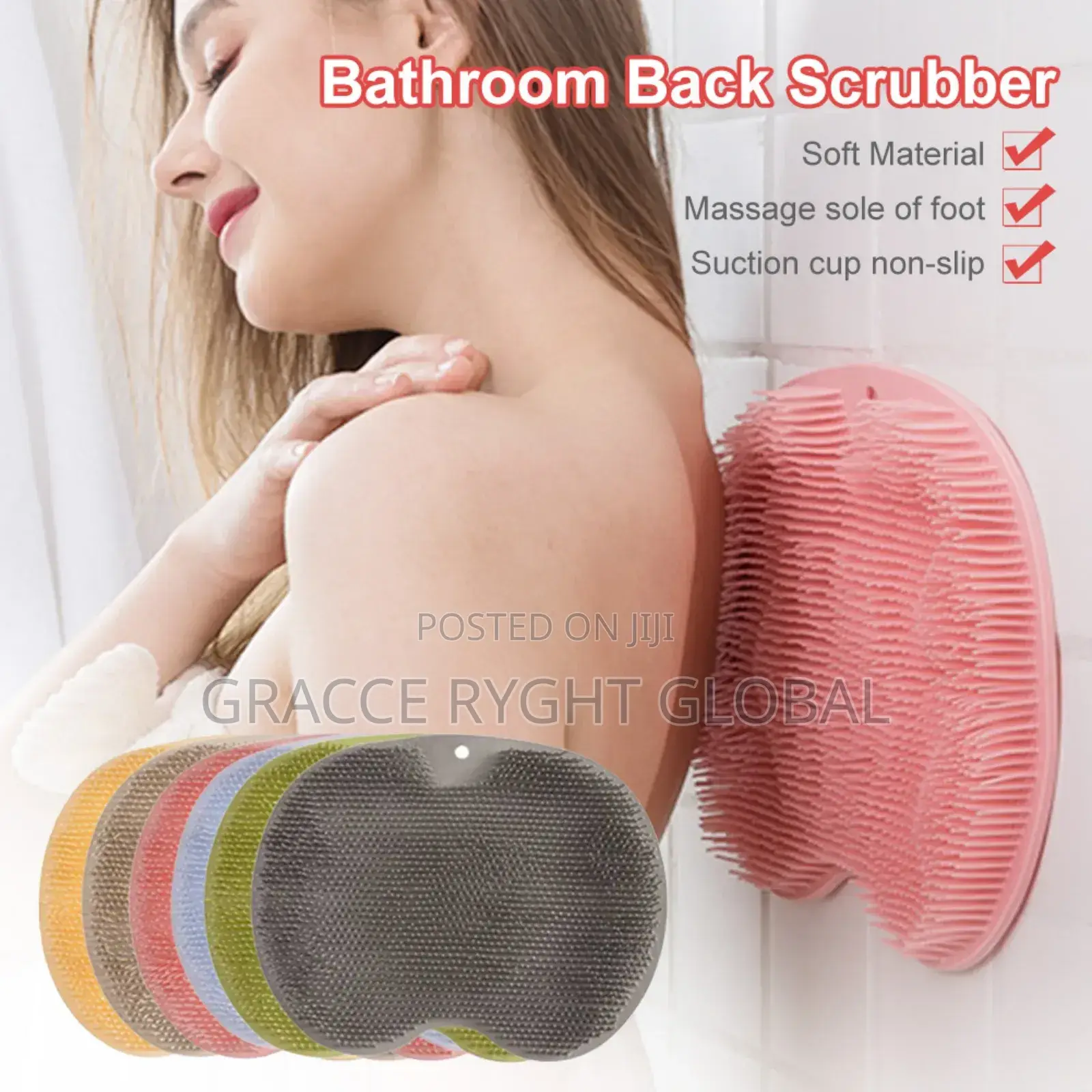 Silicone Wall Mounted Back Scrubber