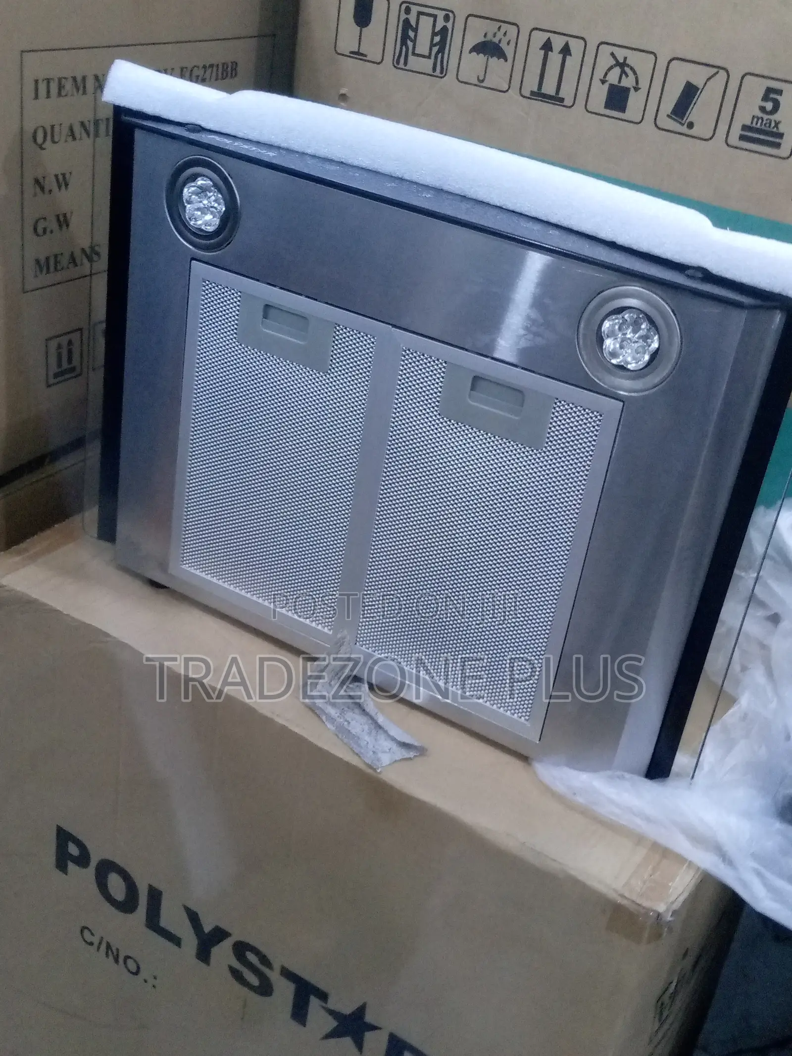 Polystar 60cm 4burner Kitchen Smoke Rangehood