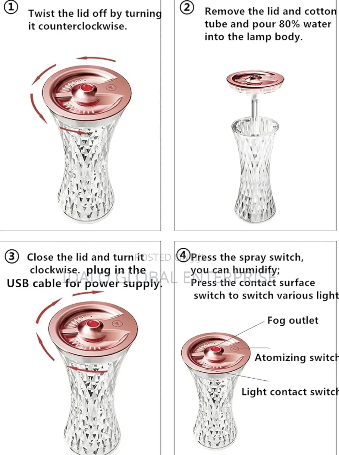 Crystal Lamp Humidifier