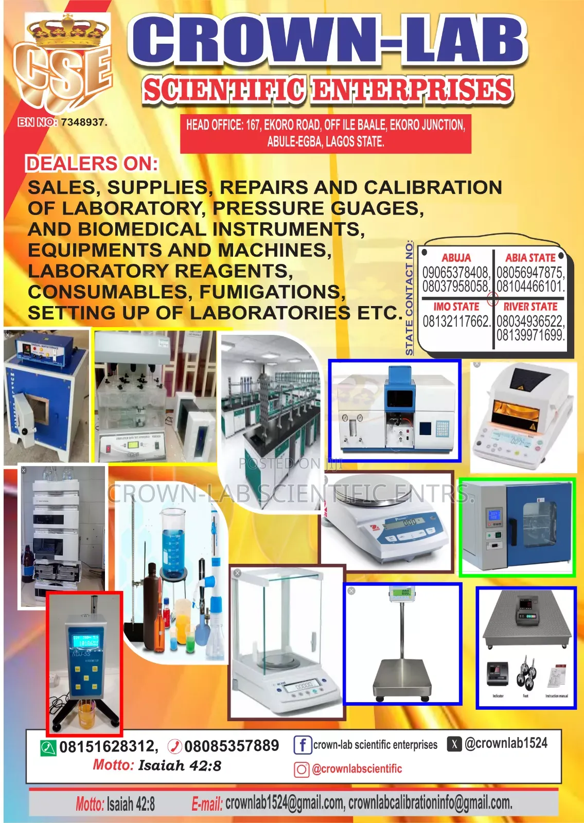 Calibrations, Sales, REPAIRS and Installation