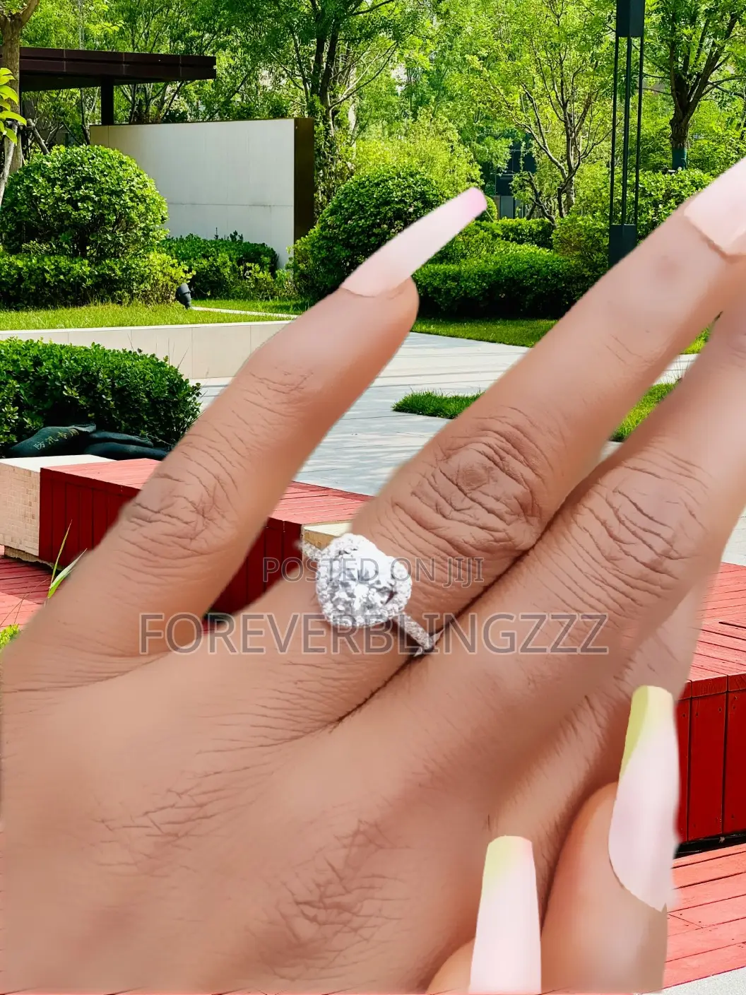 Authentic Sterling Silver Engagement Ring.Lifetime Guarantee