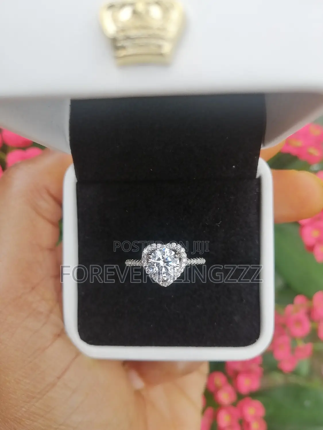 Authentic Sterling Silver Engagement Ring.Lifetime Guarantee