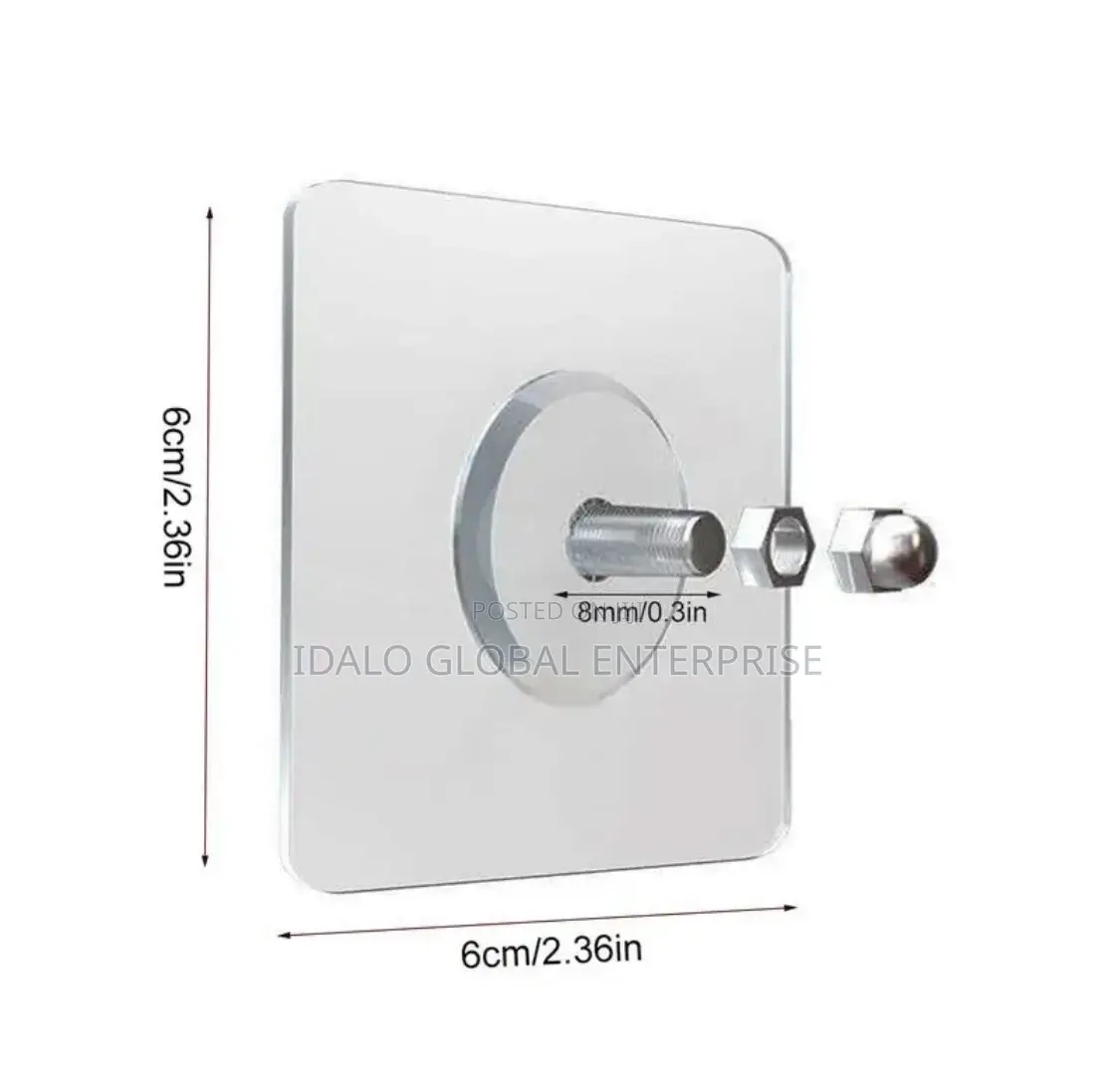 Transparent Adhesive Wall Hook - (12pcs)
