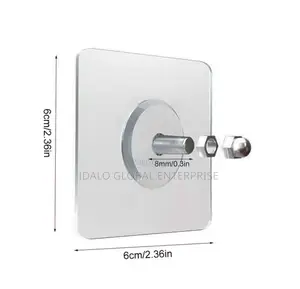 Transparent Adhesive Wall Hook - (12pcs)