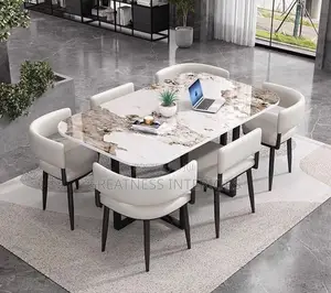 Quality Top Notch Imported Marble Dining by 6