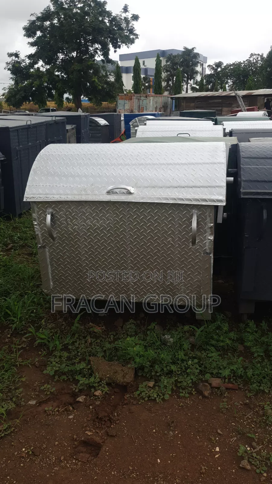 Metal Trash Bin. 1200 Liters Ruggedly Built.