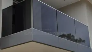 Dark Grey Glass Railings Ro