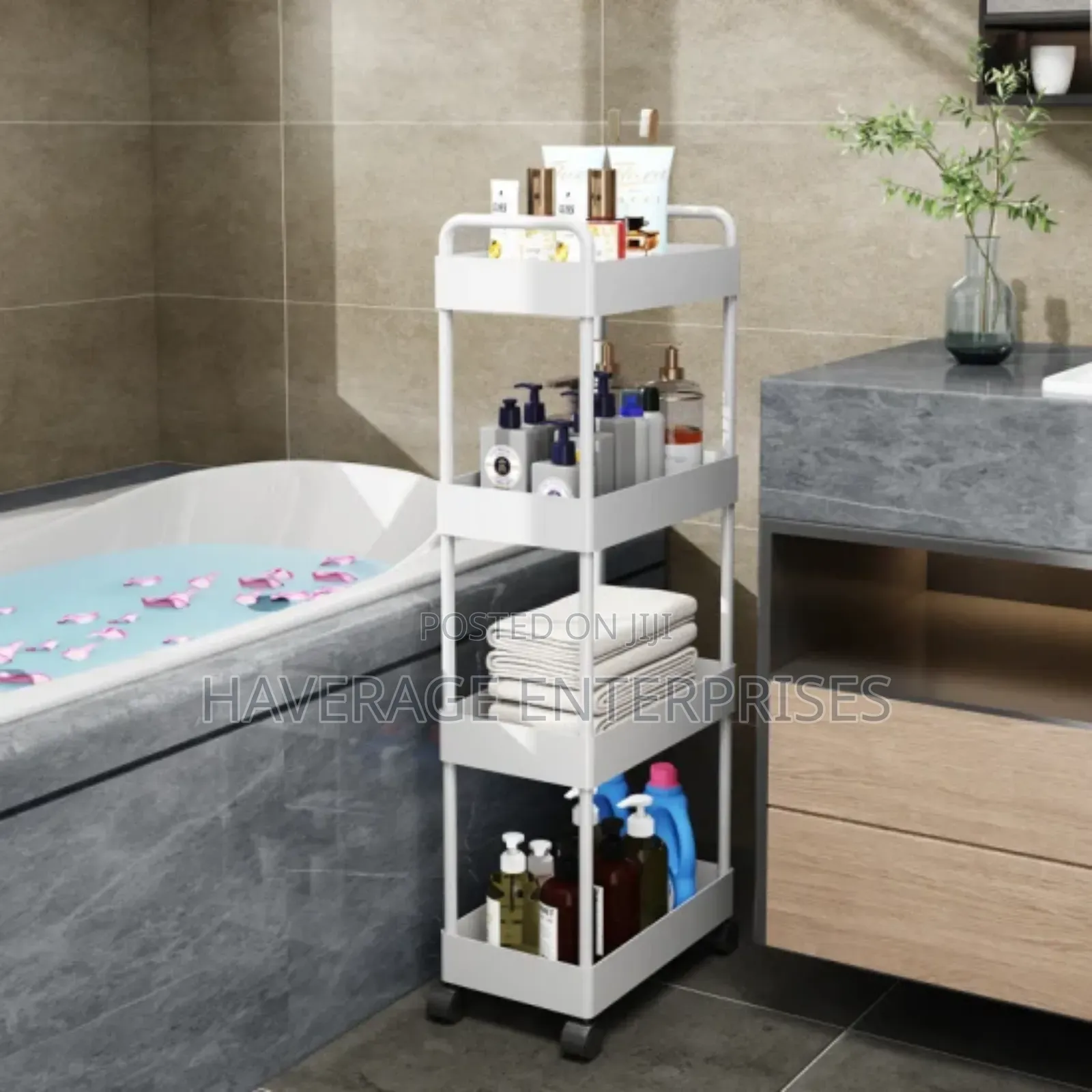4 Layer Slim Bathroom Storage Rack